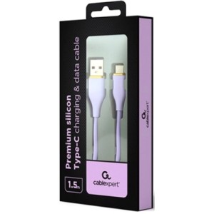 Дата кабель USB 2.0 AM to Type-C 1.5m 2.1A Cablexpert (CC-USB2S-AMCM-1.5M-P)