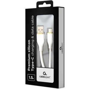 Дата кабель USB 2.0 AM to Type-C 1.5m 2.1A Cablexpert (CC-USB2S-AMCM-1.5M-W)