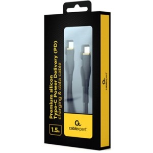 Дата кабель USB-C to USB-C 1.5m 3A Cablexpert (CC-USB2S-CMCM-1.5M-G)