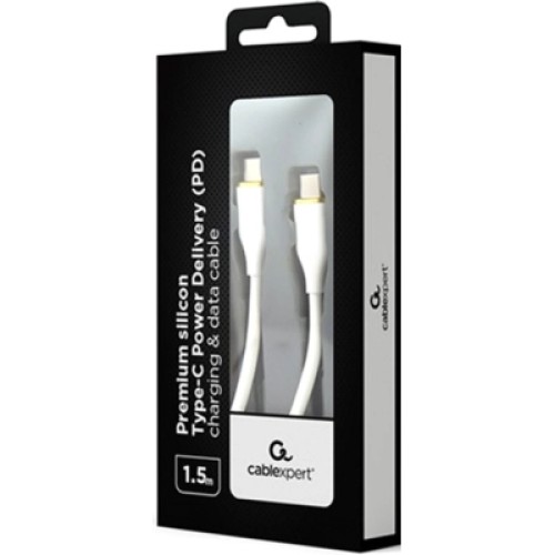 Дата кабель USB-C to USB-C 1.5m 3A Cablexpert (CC-USB2S-CMCM-1.5M-W)