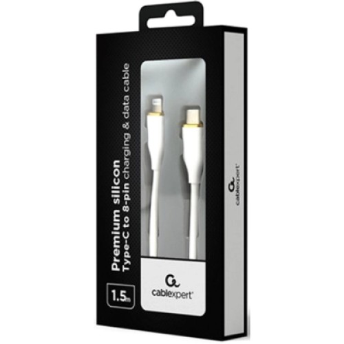 Дата кабель USB 2.0 AM to Lightning 1.5m 2.25A Cablexpert (CC-USB2S-CM8PM-1.5M-W)