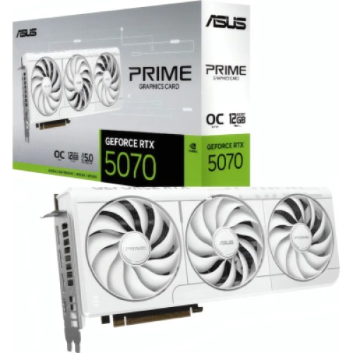 Видеокарта ASUS GeForce RTX5070 12Gb PRIME OC WHITE (PRIME-RTX5070-O12G-WHITE)