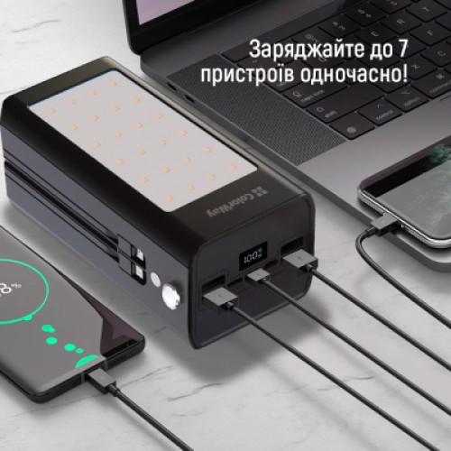 Батарея универсальная ColorWay 80 000 mAh LCD/Lamp (USB/QC3.0 + USB-C/PD/22.5W) Black (CW-PB800LPA8BK-PDD)