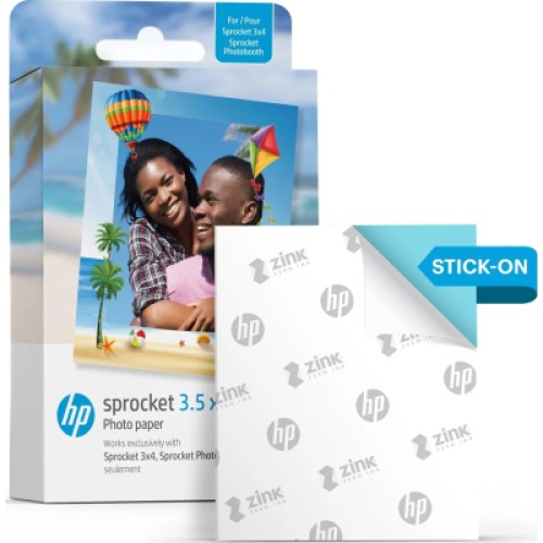 Фотобумага HP Zink для Sprocket 3.5"x4.25", glossy, self-adhesive, 50sh (HPIZ3X450)