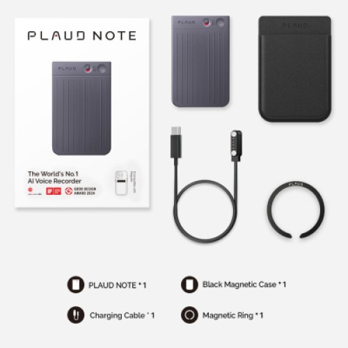 Цифровой диктофон PLAUD AI Note Black (NB-100-BL)