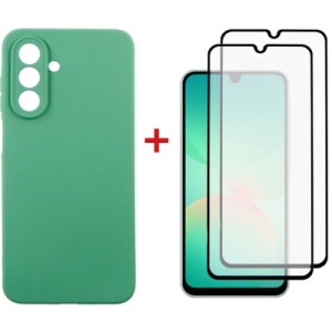 Чехол для мобильного телефона Dengos Kit Samsung Galaxy A26 Soft + 2 pcs glass (Mint) (DG-CTG2P-12)