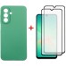 Чехол для мобильного телефона Dengos Kit Samsung Galaxy A26 Soft + 2 pcs glass (Mint) (DG-CTG2P-12)