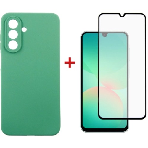 Чехол для мобильного телефона Dengos Kit Samsung Galaxy A26 Soft + glass (Mint) (DG-KM-139)