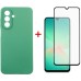 Чехол для мобильного телефона Dengos Kit Samsung Galaxy A26 Soft + glass (Mint) (DG-KM-139)