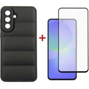 Чехол для мобильного телефона Dengos Kit Samsung Galaxy A36 5G Soft + glass (Black) (DG-KM-140)