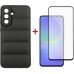 Чехол для мобильного телефона Dengos Kit Samsung Galaxy A36 5G Soft + glass (Black) (DG-KM-140)