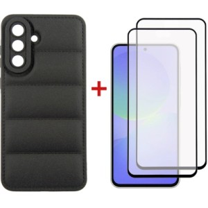Чехол для мобильного телефона Dengos Kit Samsung Galaxy A36 Soft + 2 pcs glass (Black) (DG-CTG2P-13)
