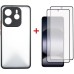 Чехол для мобильного телефона Dengos Kit Xiaomi Redmi Note 14 5G Matte + 2 pcs glass (Black) (DG-CTG2P-01)