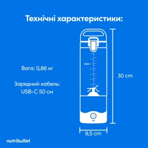 Блендер NUTRIBULLET NBP003LBL