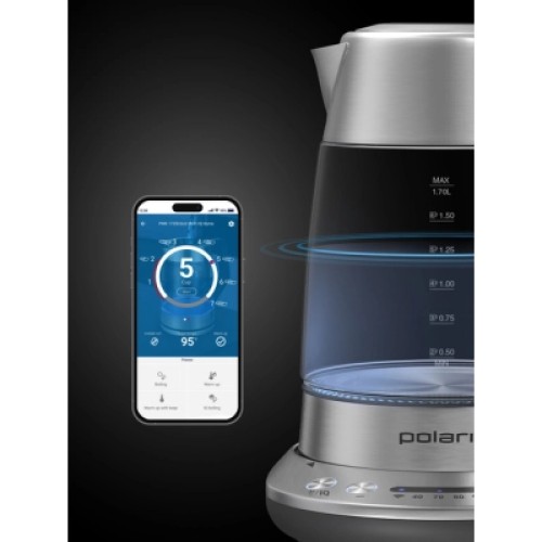 Электрочайник Polaris PWK 17115CGLD WIFI IQ Home Матовий