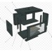 Шкаф настенный GEAR 9U 19" 600x450x500 мм, + полка 19", black (GWMSN-9U-600-450)