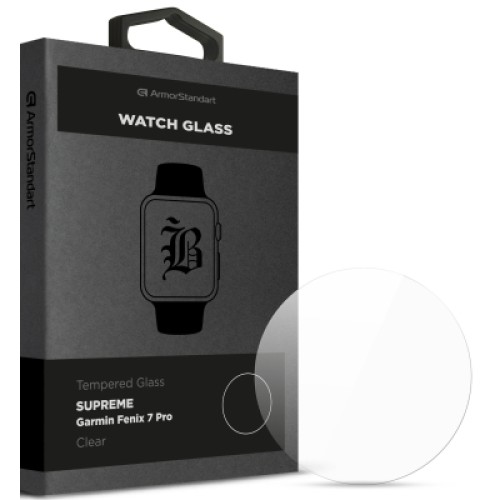 Стекло защитное Armorstandart Supreme Black Icon Garmin Fenix 7 Pro Clear (ARM84718)