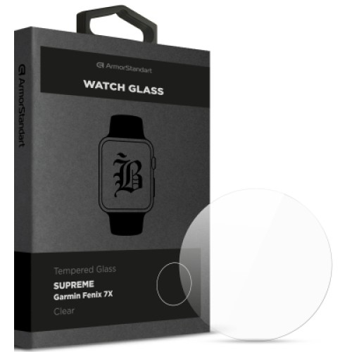 Стекло защитное Armorstandart Supreme Black Icon Garmin Fenix 7X Clear (ARM84719)