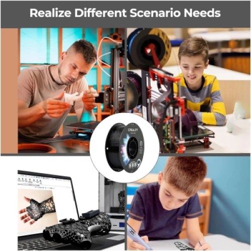 Пластик для 3D-принтера Creality PETG 1.75мм, black 2кг +white 2кг (3301030079)