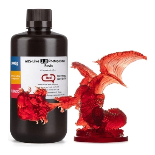 Фотополимерная смола ELEGOO Resin, ABS-like 3.0 1кг, clear red (50.103.0152)