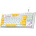 Клавиатура Aula F3032 keycaps plus 21 Yellow keys KRGD Red USB UA White (6948391204680)