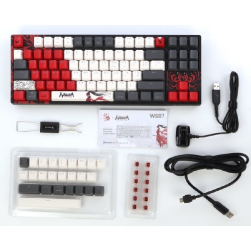 Клавиатура A4Tech Bloody WS87 Naraka Wireless/Bluetooth Black/Red (4711421001113)