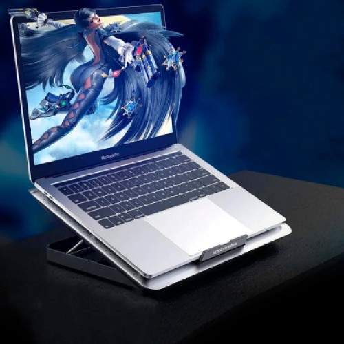 Подставка для ноутбука IceCoorel 10-15.6", 1*180mm 580 RPM, 2*USB, 350x225x26mm, Silver (A18)