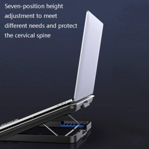 Подставка для ноутбука IceCoorel 10-15.6", 6*60mm 580 RPM, 2*USB, 350x225x26mm, Silver (A19)