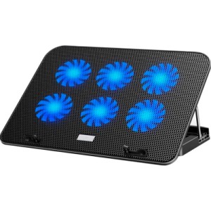 Підставка до ноутбука IceCoorel 10-15.6", 6*60mm 2500 RPM, 2*USB, 353x255x32mm, Black (A9)