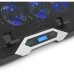 Подставка для ноутбука IceCoorel 10-17", 8*70mm, 2*USB, + LCD, 410x297x40mm, RGB (K10)