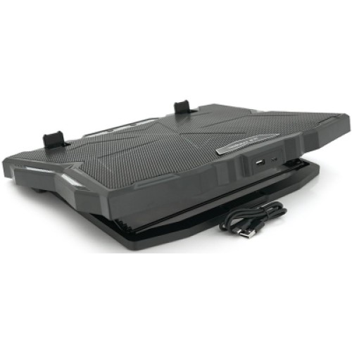 Подставка для ноутбука IceCoorel 10-17", 15*60mm 2500 RPM, TYPE-C+USB, 400x305x39mm, Black (K12)