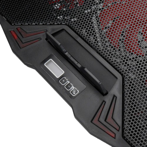Подставка для ноутбука IceCoorel 10-15", 1*125mm 1400 RPM + 4*70mm 2500 RPM, 2*USB, 365x297x30mm, Red (K5Red)