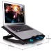 Подставка для ноутбука IceCoorel 10-17", 6*70mm 1800 RPM, 2*USB, + LCD, 365*297*30mm, Black (K8)