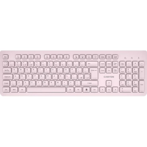 Клавиатура Canyon HKB-W01 Silent Wireless UA Beige (CNS-HKBW01BG)