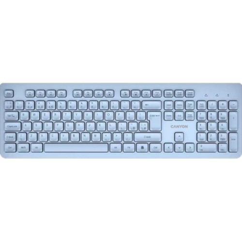 Клавиатура Canyon HKB-W01 Silent Wireless UA Blue (CNS-HKBW01BL)
