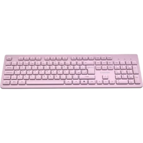 Клавиатура Canyon HKB-W01 Silent Wireless UA Pink (CNS-HKBW01P)