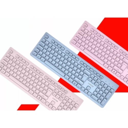 Клавиатура Canyon HKB-W01 Silent Wireless UA Pink (CNS-HKBW01P)