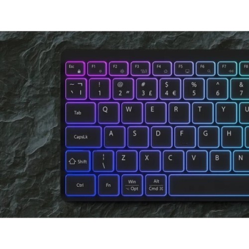 Клавиатура Canyon HKB-W11 Slim Dual Mode Wireless/Bluetooth RGB UA Black (CNS-HBTK11B)