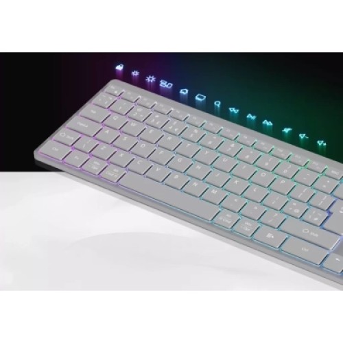 Клавиатура Canyon HKB-W11 Slim Dual Mode Wireless/Bluetooth RGB UA Grey (CNS-HBTK11G)