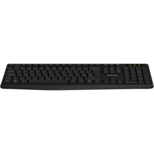 Клавиатура Canyon KB-W01 Water resistant Wireless UA Black (CNE-CKEYW01)