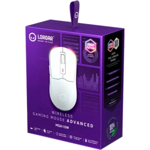 Мышка Lorgar MSA10W Wireless Gaming White (LRG-MSA10W-WH)