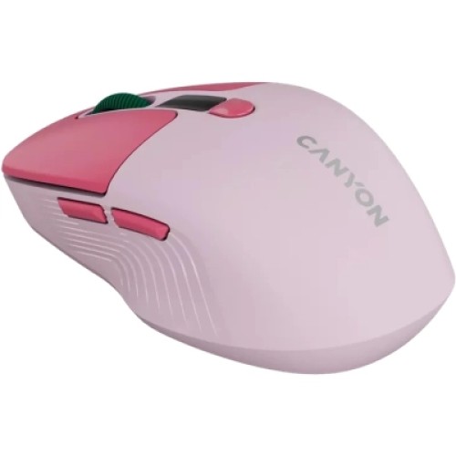 Мышка Canyon MW-26 LCD Silent Wireless/Bluetooth Pink (CNS-CMSW26P)