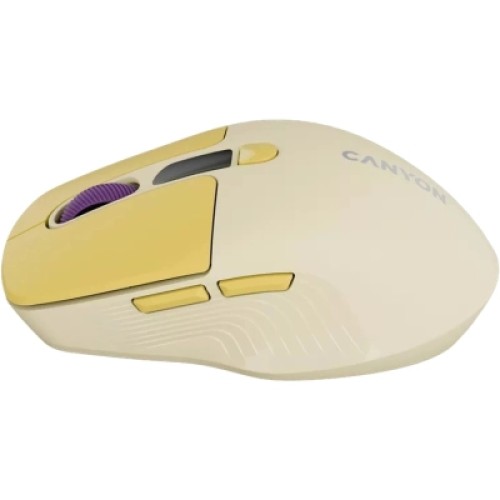 Мышка Canyon MW-26 LCD Silent Wireless/Bluetooth Yellow (CNS-CMSW26Y)