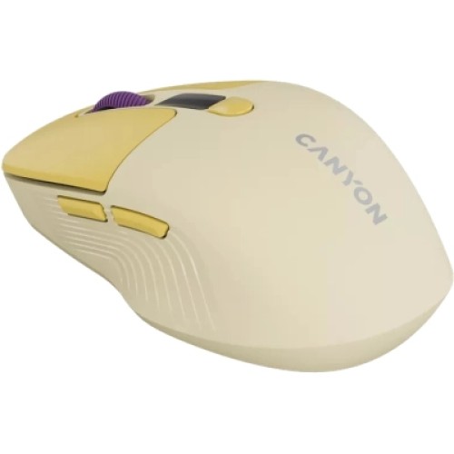 Мышка Canyon MW-26 LCD Silent Wireless/Bluetooth Yellow (CNS-CMSW26Y)