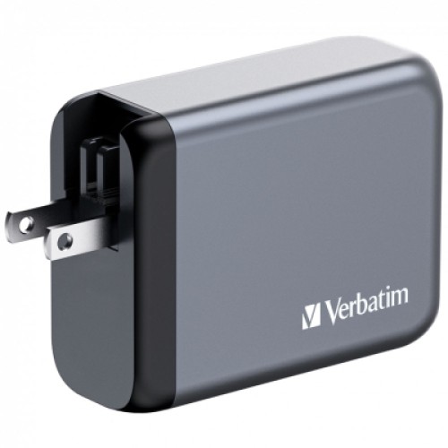 Зарядное устройство Verbatim GaN 100 W 4 ports (2xUSB-C-100 W,USB-C 65 W /USB-A -3.0) (32202)