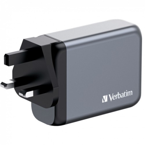 Зарядное устройство Verbatim GaN 100 W 4 ports (2xUSB-C-100 W,USB-C 65 W /USB-A -3.0) (32202)