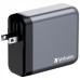 Зарядное устройство Verbatim GaN 140 W 4 ports (2xUSB-C-140 W,USB-C 20 W /USB-A -3.0) (32203)