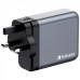 Зарядное устройство Verbatim GaN 140 W 4 ports (2xUSB-C-140 W,USB-C 20 W /USB-A -3.0) (32203)