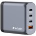 Зарядное устройство Verbatim GaN 140 W 4 ports (2xUSB-C-140 W,USB-C 20 W /USB-A -3.0) (32203)