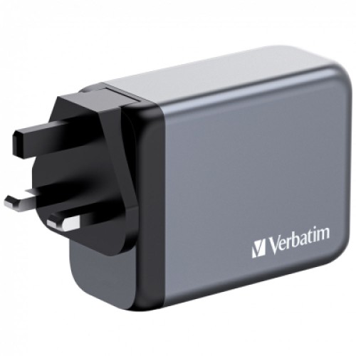 Зарядное устройство Verbatim GaN 200 W 4 ports (2xUSB-C-100 W,USB-C-65 W /USB-A -3.0) (32204)